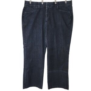 JM Denim Flare Jeans Women Dark Wash Bootcut Stretch Casual Pants Size 12